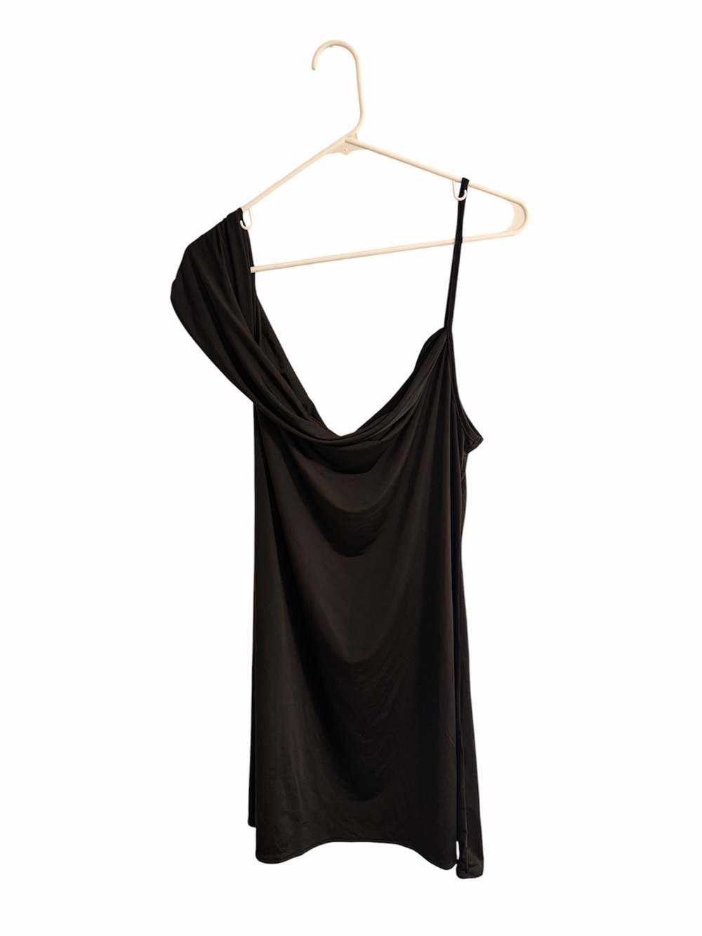 Nasty Gal Spaghetti Strap Drape Shoulder Mini Dress Size 12